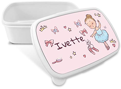 Boîte à goûter pour enfants. Boîte à goûter avec nom. Boîte à deyeuner. Boîte à lunch. Convient aux Micro-Ondes et ne Contient BPA, ni phtalates, ni métaux Lourds. Cadeaux personnalisés. DANSEUR BLEUE