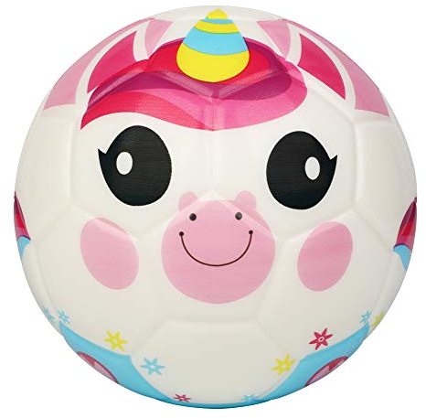 BORPEIN Mini-Fußball, niedliches Tier-Design, weicher Schaumstoffball für Kinder, weich und federnd, perfekte Größe zum Spielen von Kindern (Einhorn)