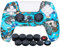 YoRHa Water Transfer Printing Silicone Thickened Cover Skin Case for PS5 Dualsense Controller x 1(Witch) with Thumb Grips x 10