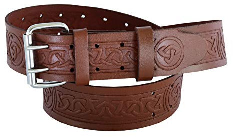 Ceinture porte-outils en cuir pour échafaudage Marron 5,1 cm