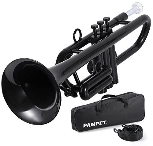 PAMPET Professionelle Kunststoff-Trompete C-Trompete (schwarz)