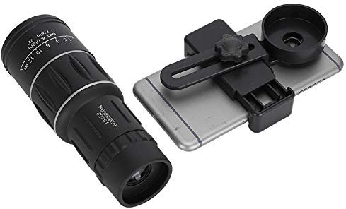 Bewinner 16X Phone Lens Monocular Telescope Zoom HD Lens - Waterproof and Fog Proof, Portable and to Use - with a Phone Holder,Make Smart Phone Taking Clearer Photos