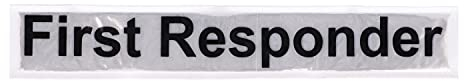 Rückenschild First Responder - 30 x 5cm - weiß