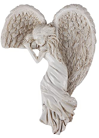 Türrahmen Engelsflügel Kunstharz Wandskulpturen Skulptur Engel Vintage Ecke Schlafen Engel Figuren Engelfigur mit Flügel Engelfigur mit FlügelTürrahmen Ornament Handwerk für Heimdekoration Memorial