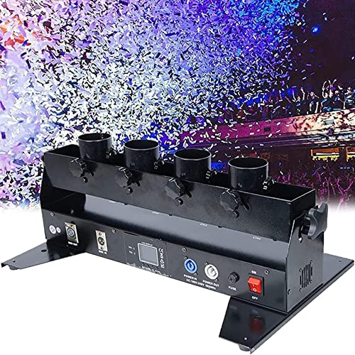 AADECOR DMX Leistungsstarke Konfetti Maschine, Konfetti Kanone Startprogramm Benutzter Schuss Berufsconfetti-abschussrampe, Für Hochzeits Feiertags Halloween Weihnachten