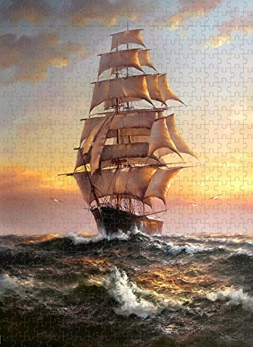 Puzzle für Erwachsene, 2000-teiliges Puzzle, Wellensegeln, Puzzlespiel, Geschenk