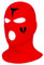 Sturmhaube Skimaske 3 Loch Gestrickte Neon Bally Maske Vollgesichtsräuber Abdeckung Hüte Winter Wärmer für Radfahren Motorrad Snowboard Outdoor Sport, rot, One size
