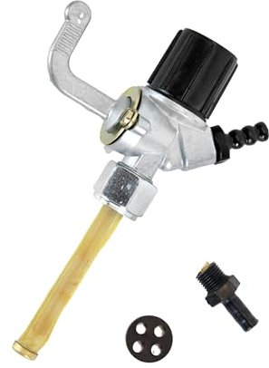 Benzinhahn, Kraftstoffhahn mit Messingsieb und Wassersack für Simson Schwalbe KR51/1, KR51/2 und SR 50