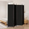 WIFESE Paravent 4 Panneaux Noir 200x200 cm Tissu Séparation de Pièce Design Pliable Cloison de Séparation de Chambre Espace Privé Ecran d'intimité Séparation de Bureau Bloquer Le Soleil