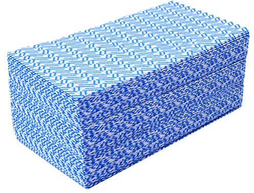 Jebblas Reusable Cleaning Cloths, 50 Count, Blue - Handi Wipe Towels, Disposable, Durable, Absorbent, Fast Drying, Machine Washable