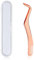 LUTER Eyelash Tweezers Set, Stainless Steel Eyelash Extension Tweezers with Comb and Storage Box False Lash Application Tool for Girls Women Beginners Makeup Artists (Rose Gold)