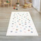 Teppich-Traum Teppich-Läufer Kinderteppich Kinderzimmer weich bunten Punkten pflegeleicht in Creme 80 x 150 cm
