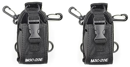 BAOFENG 3-in-1-Radiotasche für UV-82/UV-5R BF-888S/BF-777S UV-9R/UV-9R Plus Schinkenradio – strapazierfähige Nylontasche Holster (schwarz, 2 Stück)