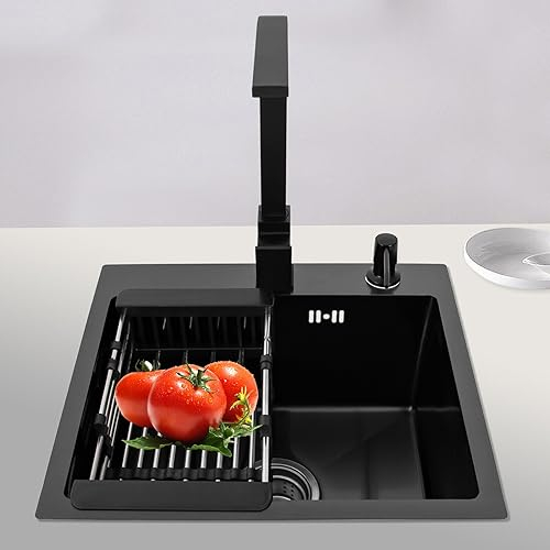 Küchenspüle Edelstahl Küchenspül 45 * 40 * 20 cm Spüle Unterbau Küchenspüle Komplett-Set mit Wasserhahn