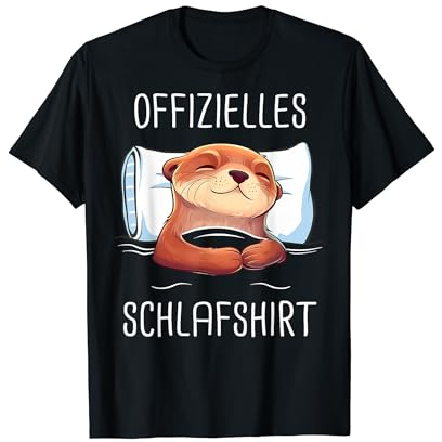 Otter Offizielles Schlafshirt Pyjama Nachthemd Seeotter T-Shirt