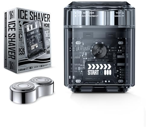 yoose Mini Rasierer Herren elektrisch, tragbarer Elektrorasierer Herren mit Display der Echtzeit und Ersatzkopf, IPX7 wasserdicht elektrischer Rasierer mit 7200-rpm, 360mAh-Akku für 60 Min Laufzeit
