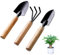 Gartengeräte Set, 3 Stück Mini-Gartengeräte-Set, Gartenschaufel, Kleine leichte Harke Schaufel für Mini-Pflanzen Sukkulenten Topfpflanzen Bonsai Werkzeuge Gartenarbeit