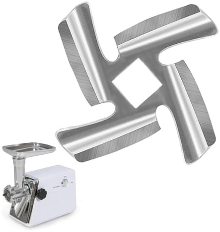Ryaupy Chef Carne Picadora Cuchilla de Repuesto Acero Inoxidable Cocina Comida Carne Picadora Trituradora Picadora Cuchilla de Repuesto para Eléctrica o Manual para Accesorios Amoladoras