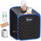 GOPLUS Sauna Pliable 2L 1000W, Sauna à Vapeur Portable à Domicile avec Chaise Pliante, 9 Niveaux de Température Ajustables, Tente de Spa pour Amincissement, Détoxification (Noir)
