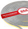 XEEINC 8m Joint Brosse Porte Coulissante, 9mm(B) x 23mm(D) Joint Porte Fenetre Isolation, Joint Brosse Adhésif Joint Porte Entree Anti Froid, Lsolation Phonique - Gris