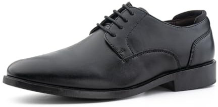 Hitmars Anzugschuhe Herren Lederschuhe Schnürhalbschuhe Hochzeitsschuhe Business Oxford Derby Schuhe Brogues Klassischer Schnürschuh Schwarz 42 EU