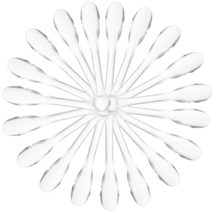 CRILSTYLEO 50piezas Espátulas De Maquillaje Para Cosméticos Herramientas De Aplicación De Crema Facial Espátulas Transparentes Para Cuidado Para Crema Lociones
