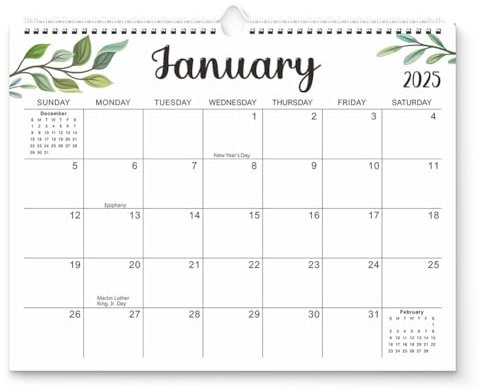 MKKZLPN Familienplaner 2024-2025, 37.5X 29.2 cm, Wandkalender Juli 2024 bis Dezember 2025, Familienkalender Wandplaner: Ferientermine & viele Zusatzinfos