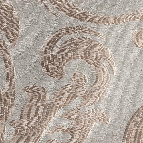 Tessuto Al Metro LORENA Jaquard Damascato Vari Colori Tendaggi Tappezzeria Divani Rivestimento Arredo Cuscino Tende Tovaglie Poltrone H 3.00 CM (Beige C3, Tagliato al metro)