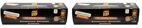 Pyro Feu PEFC Leño Deshollinador Ecológico, Acero Inoxidable, Marron, 1.100 Gramos (Paquete de 2)