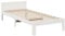 vidaXL Massivholzbett ohne Matratze Weiß 80x200 cm Kiefernholz, Bettrahmen, Schlafzimmerbett, Doppelbett, Schlafzimmermöbel, Bett, Holzbett