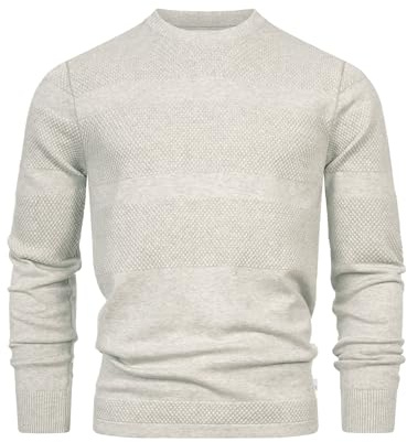 KRONSTADT Hannes Strickpullover, Rot, | Klassischer Herrenpullover aus Baumwolle mit Rundhals, Strickpullover, Strickoberteil, Freizeitpullover, Pulli für Männer