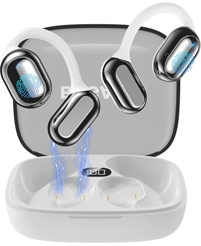 BUGANI Cuffie Bluetooth Open Ear Auricolari Wireless | Bluetooth 5.4 30 Ore Driver Di Grande Dimensioni Da 16,2 mm Earbuds Sportivi Impermeabili Per Esterno