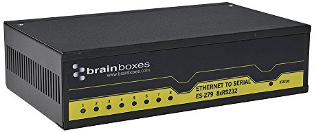 Brainboxes Device Server - 8 Ports - 10Mb LAN, 100Mb LAN, RS-232 (ES-279)