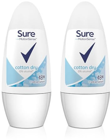 Sure Women Cotton Ultra Dry 24H Anti Perspirant Roll On 50 Ml - Pack of 2