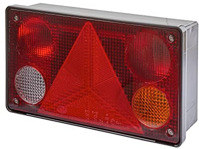 HELLA Rückleuchte - Glühlampe - 12V / 24V - Anbau/geschraubt - ECE/ADR/GGVS - Lichtscheibenfarbe: mehrfarbig - Stecker: Flachstecker - rechts - Menge: 1 - 2VP 340 400-141