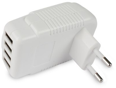 Cargador 220 V pared con 4 puertos USB