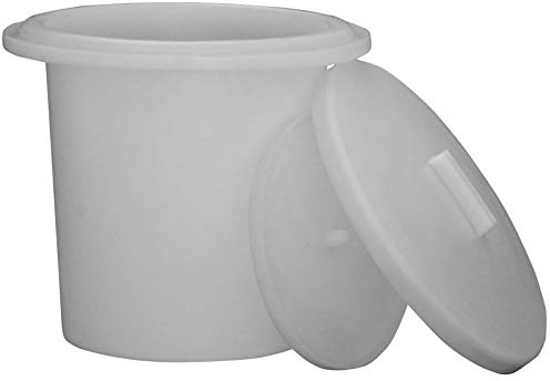 Fischer Kellereitechnik Sauerkraut-Fass/Sauerteig-Bottich: Gär-Topf mit hermetischem Wasserrand für Sauerkraut Herstellung oder Fermentierung von Teig (60 Liter)