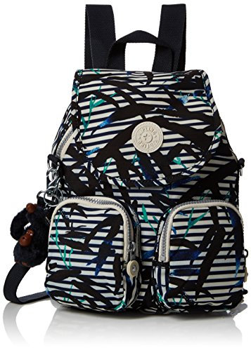 Kipling Damen Firefly Up Rucksack Mehrfarbig (BAMBOO Stripes)