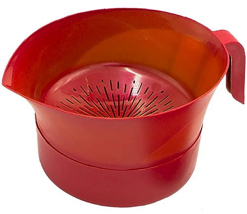 Colador con mango de plástico fácil de grasa -3 PC colador Set – Terreno carne grasa colador