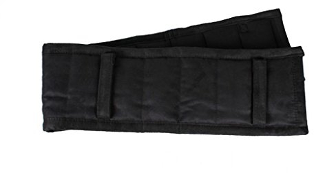 QHP Longier-Schabracke Longier Pad Synthetik mit Gurtschlaufen und Klettverschluss viele Farben (Pony, Schwarz)