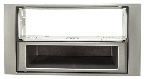 tomzz Audio 2415-126 Radioblende Metallschacht kompatibel mit Ford Focus 2 Fiesta C-Max S-Max Galaxy Mondeo Kuga Transit Silber
