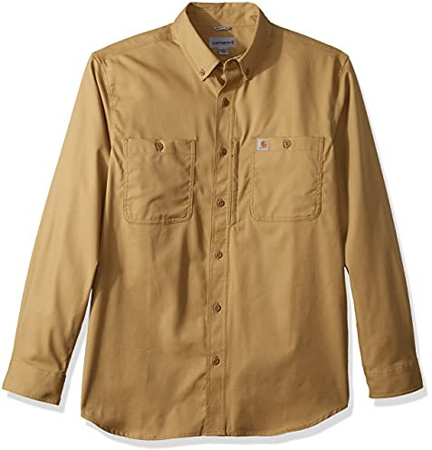 Carhartt Rugged Professional Long-Sleeve Work Shirt, Dark Khaki, S Homme