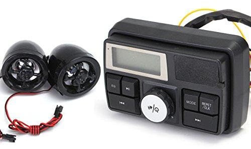 Alamor Moto Manillar Audio Sistema USB SD FM Radio estéreo Amplificador Altavoz mp3