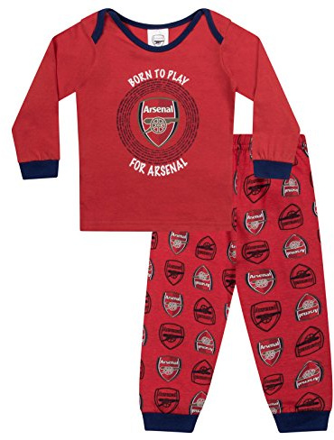 Arsenal FC Official Football Gift Boys Kids Baby Pyjamas 0-3 Months Red