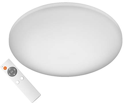 meineWunschleuchte LED Deckenleuchte Ø 40cm mit Fernbedienung - Lichtfarbe einstellbar/stufenlos dimmbar/Nachtlichtfunktion – vielseitig einsetzbar & Badezimmer geeignet