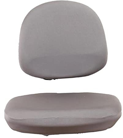 MagiDeal Housse de Chaise Pivotante Souple Extensible pour Ordinateur de Bureau, Gris