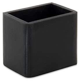 Flyshop, Stuhlbeinkappen, Rechteckige rutschfeste Schutzkappen, Strapazierfähiges Silikon 20 x 30 mm (2,0 x 3,0 cm), Schwarz, 12er Pack