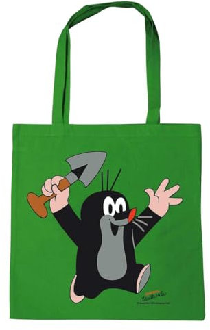 Logoshirt® Der kleine Maulwurf I Juhu I Baumwolltasche I grün I Lizenziertes Originaldesign