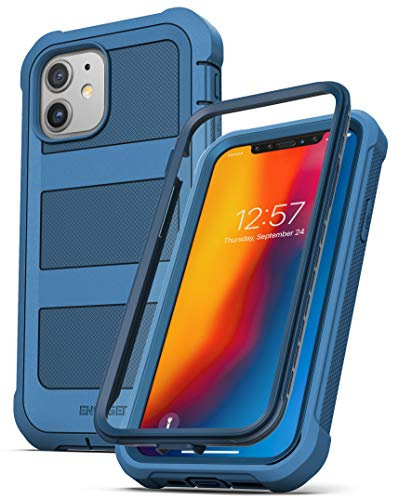 Encased BallisticShield Case - Designed for iPhone 12 Mini Shockproof Protective Full Body Cover - Navy Blue