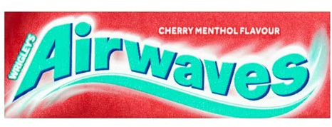 Wrigley's Airwaves Cherry Menthol Sugar Free Chewing Gum 10 Pieces - Pack of 30